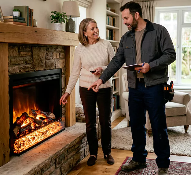 Why La Habra Homeowners Choose Our Electric Fireplace Embers Team?