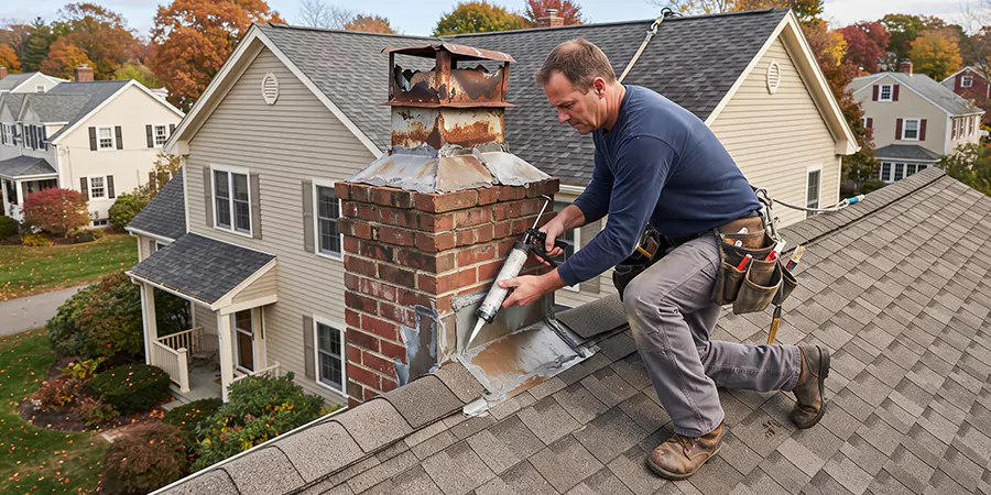 Chimney Chase Flashing Repair La Habra