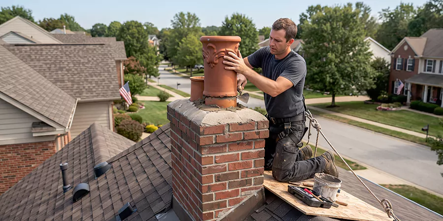 Decorative and Custom Chimney Pot Installation La Habra