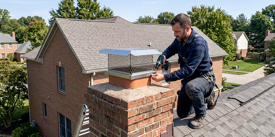 Masonry Chimney Spark Arrestor Installation La Habra
