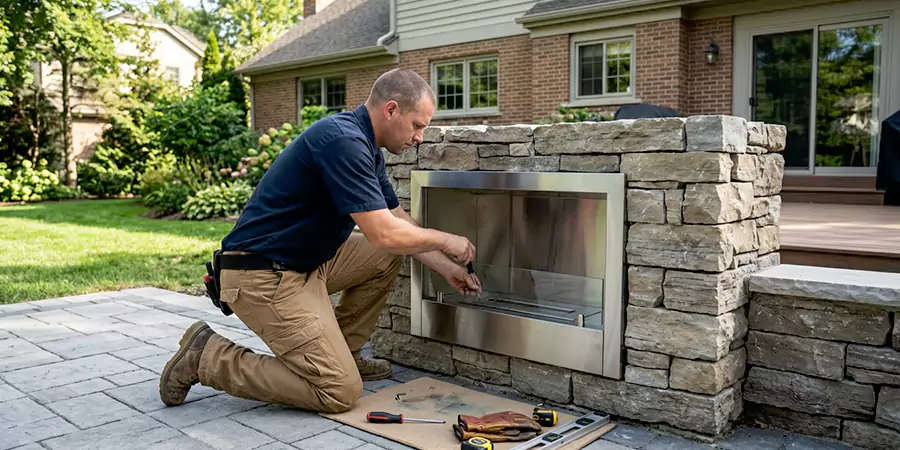 Outdoor Ethanol Fireplace Installation La Habra